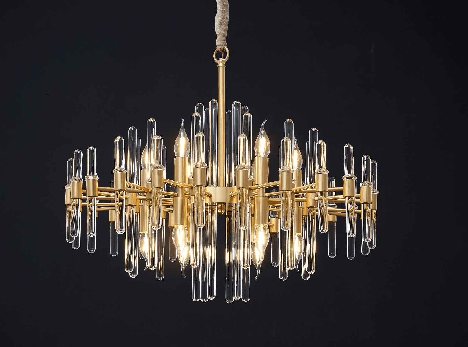 Vintage Antique Brass Chandelier