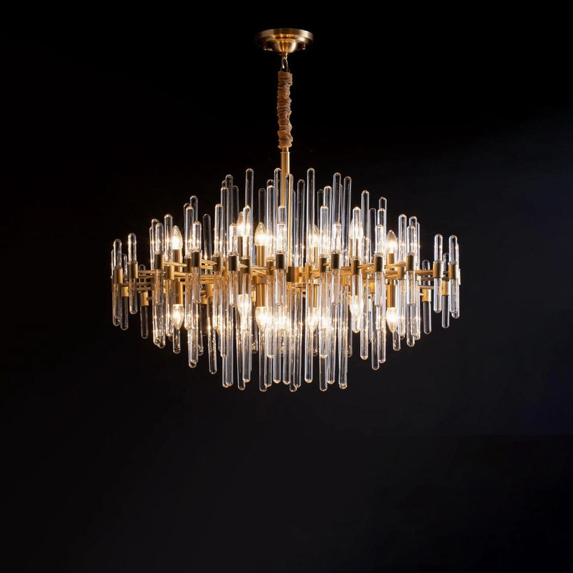 Vintage Antique Brass Chandelier