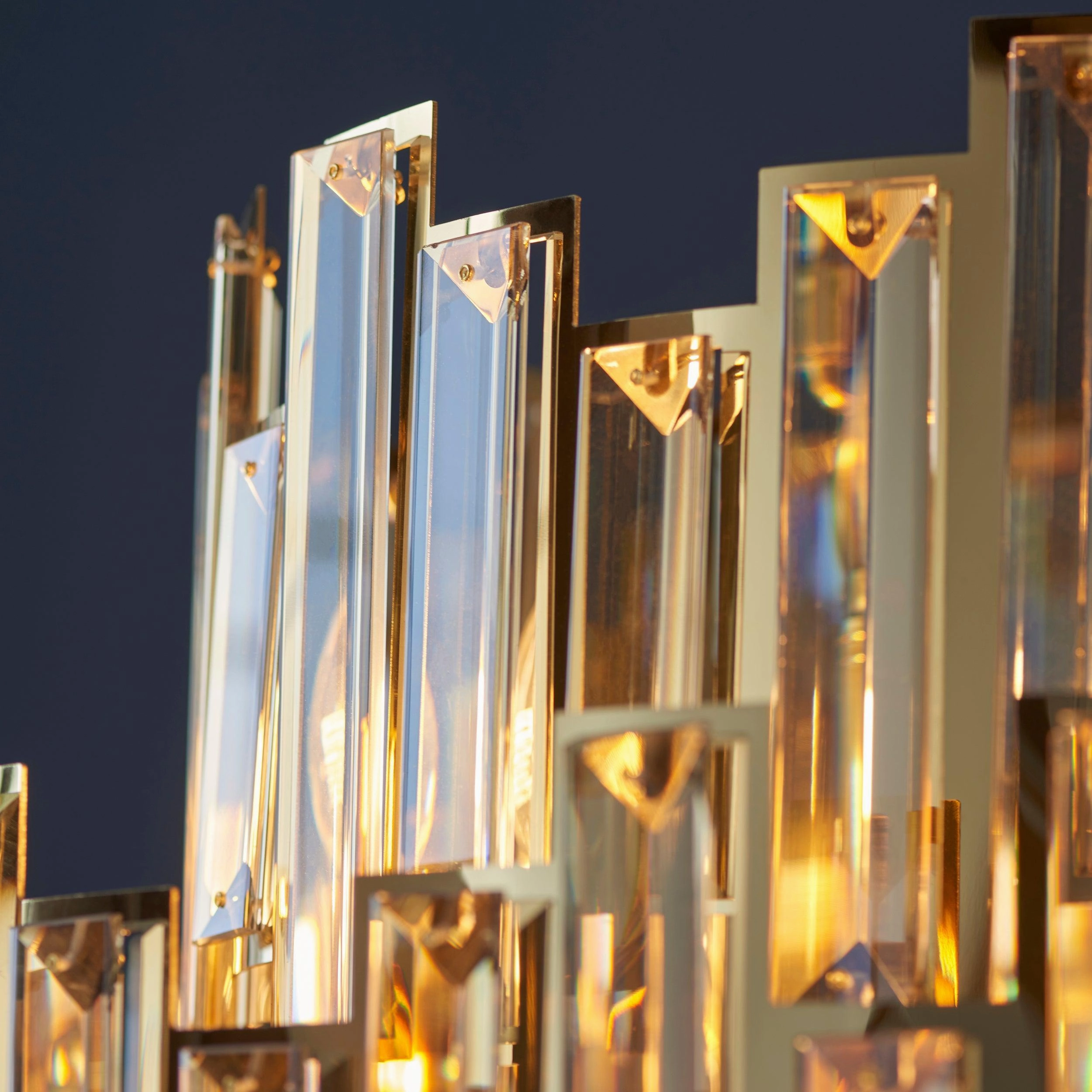 Viviana 12 Light Gold & Champagne Crystal Ceiling Pendant