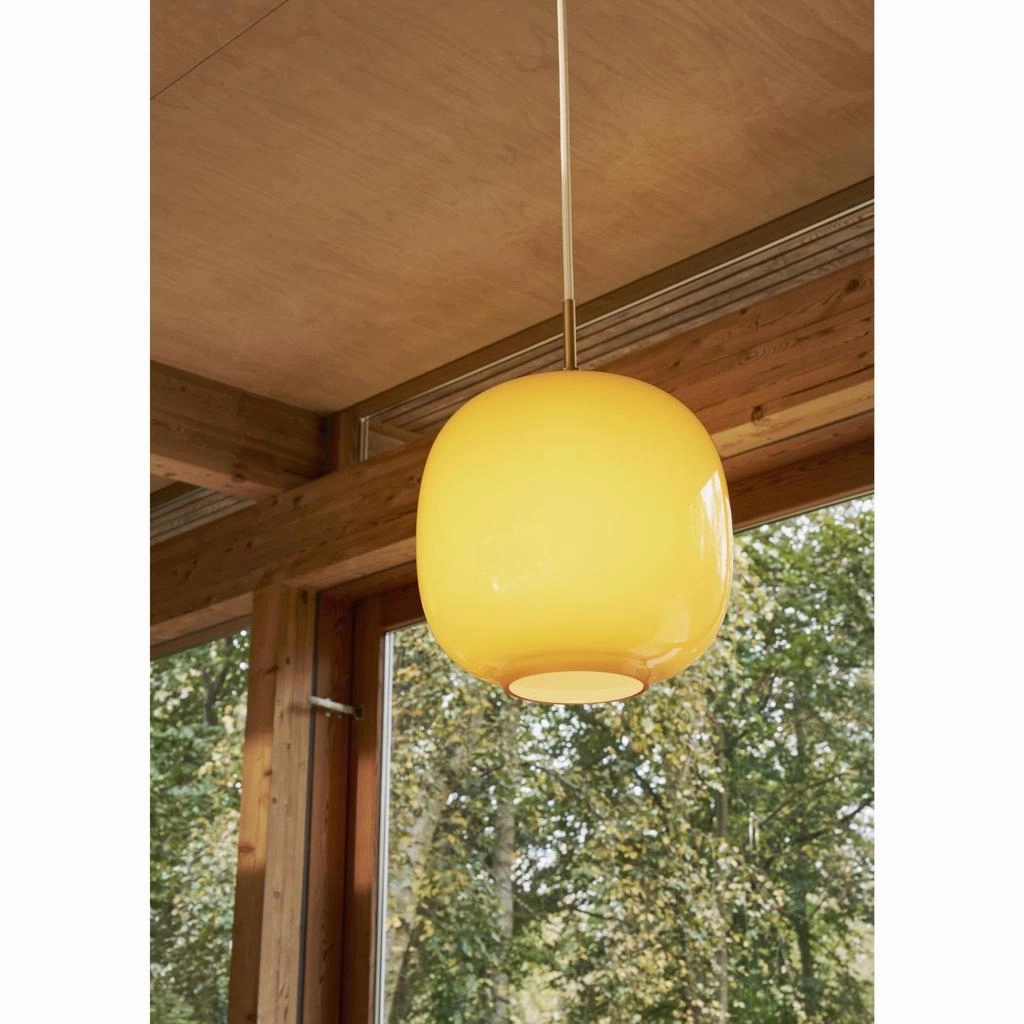 VL45 RADIOHUS PENDEL 175 GLOSSY AMBER GLAS - LOUIS POULSEN