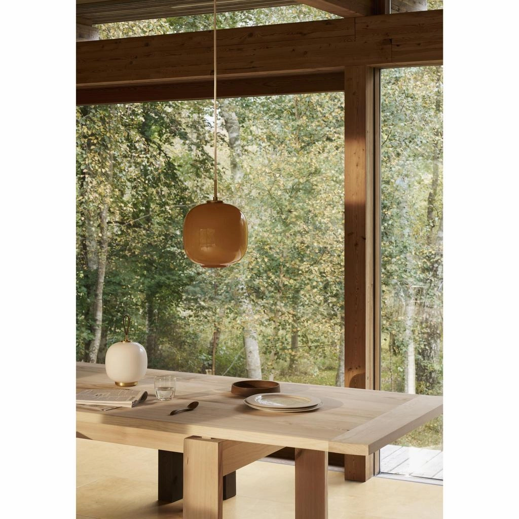 VL45 RADIOHUS PENDEL 250 AMBER GLAS