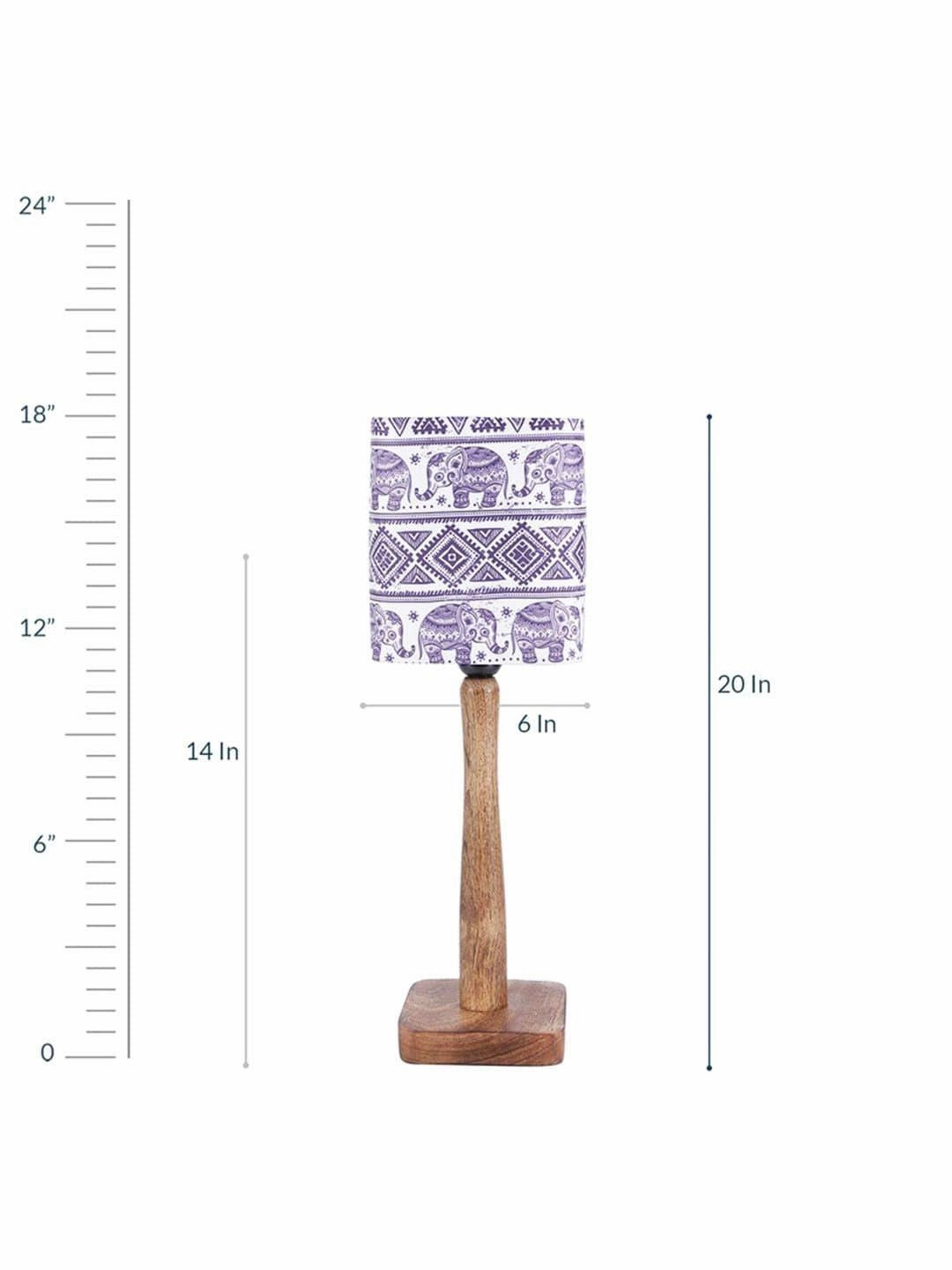 Warli Art Wooden Lamp