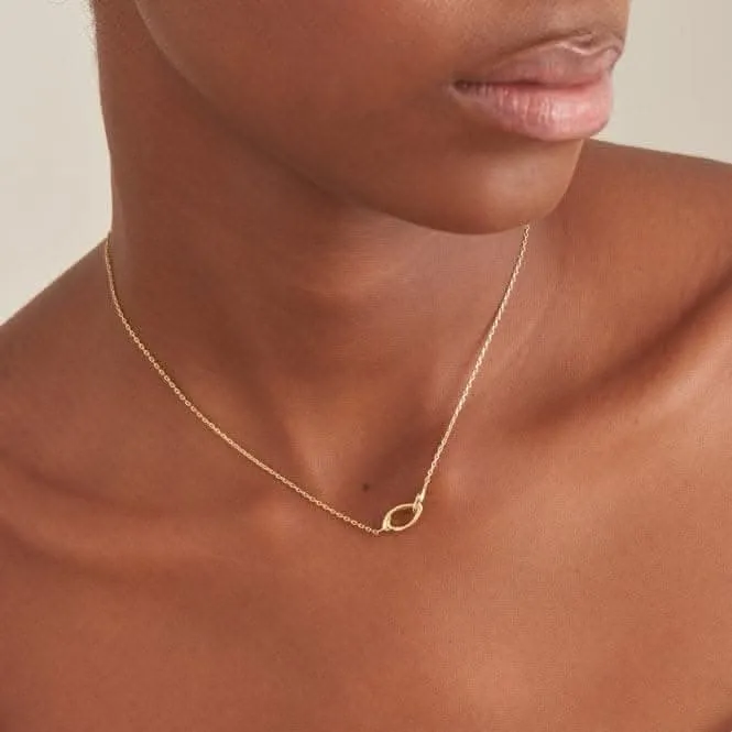 Wave Link Necklace N044-01G Ania Haie Jewellery