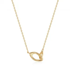 Wave Link Necklace N044-01G Ania Haie Jewellery