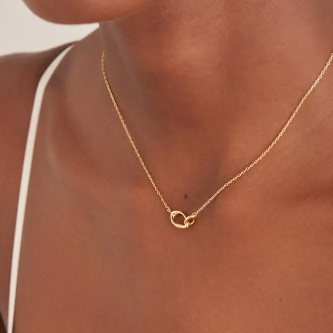 Wave Link Necklace N044-01G Ania Haie Jewellery