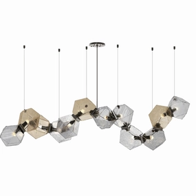 Welles Glass Long Chandelier 12 rechargeable bedside light