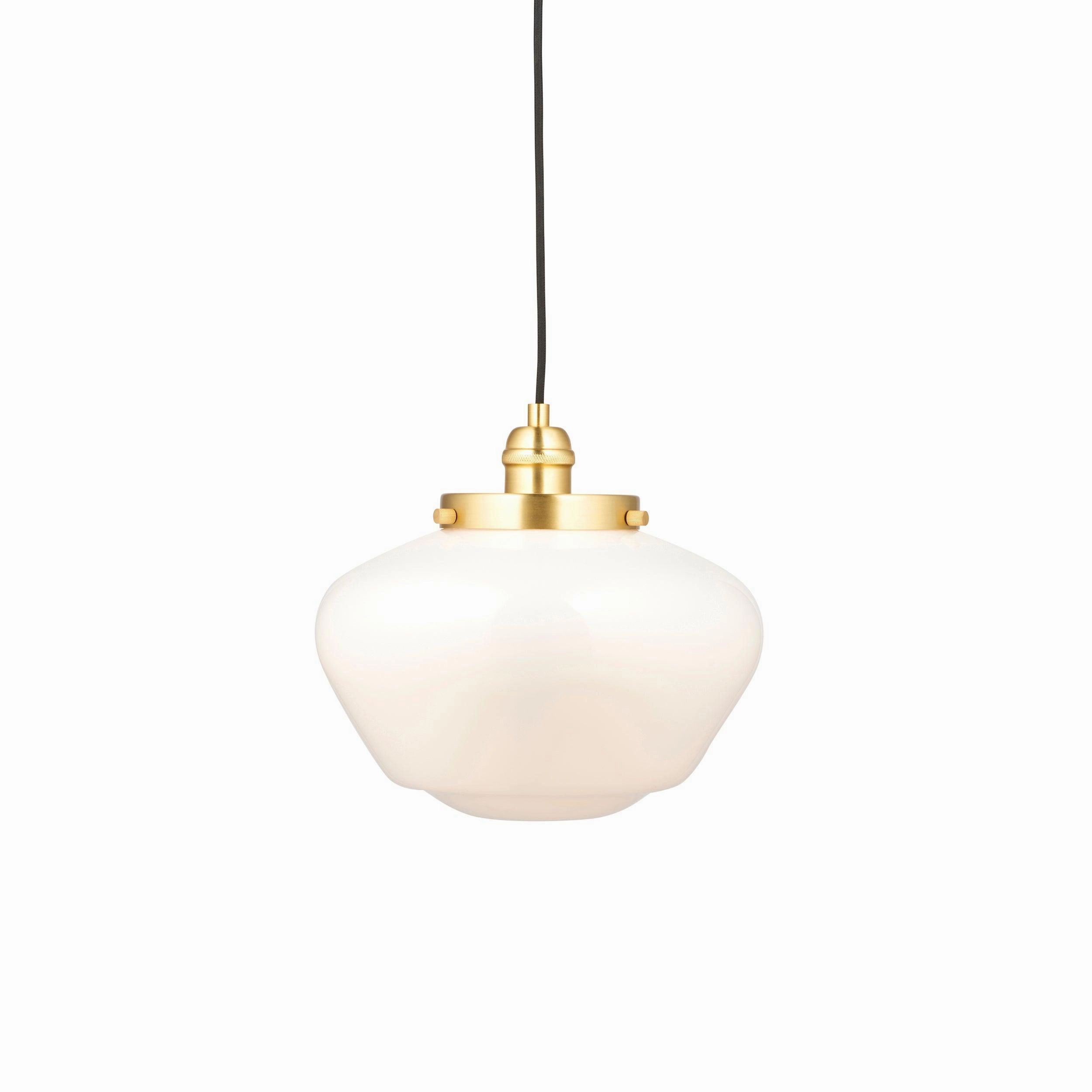 Westbourne Brass Pendant Ceiling Light - Opal Glass Shade minimalist ceiling light