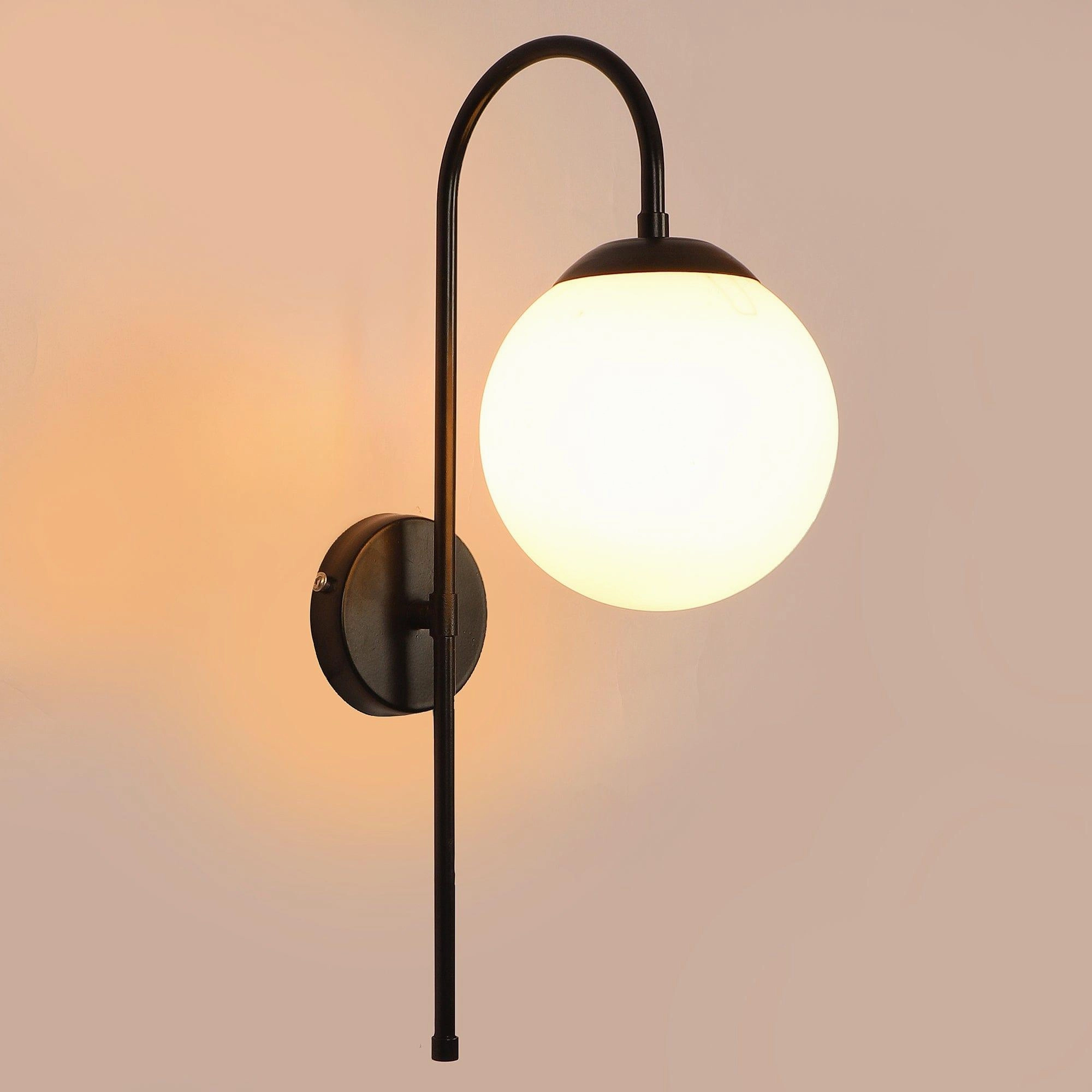 White and Black  Iron Wall Light