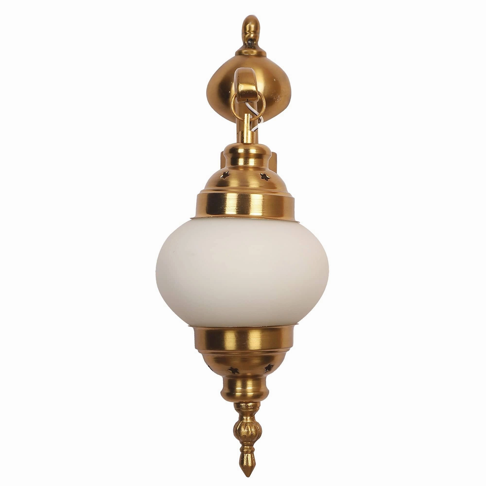 White And Gold Aluminium Single  Wall Lights