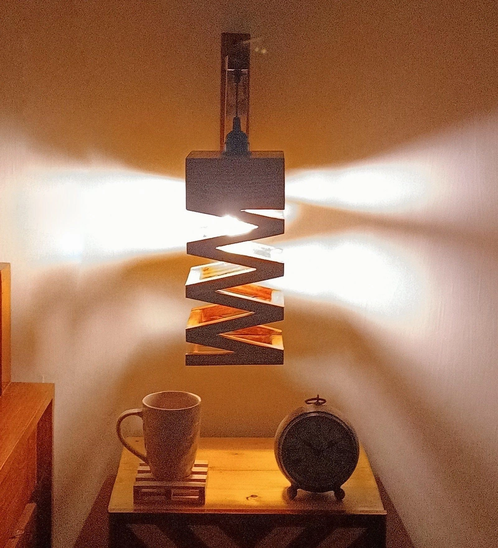 Wiggle L Brown Wooden Wall Light (BULB NOT INCLUDED)