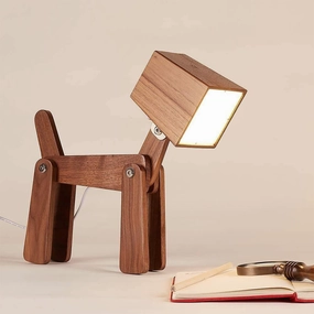 Wooden Dog-Shaped Study lamp Louis Poulsen chandelier