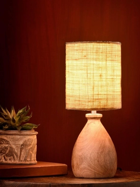 Wooden Dome Table Lamp with Jute White Shade Louis Poulsen chandelier