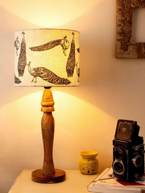 Wooden Peacock Print Lamp Louis Poulsen chandelier