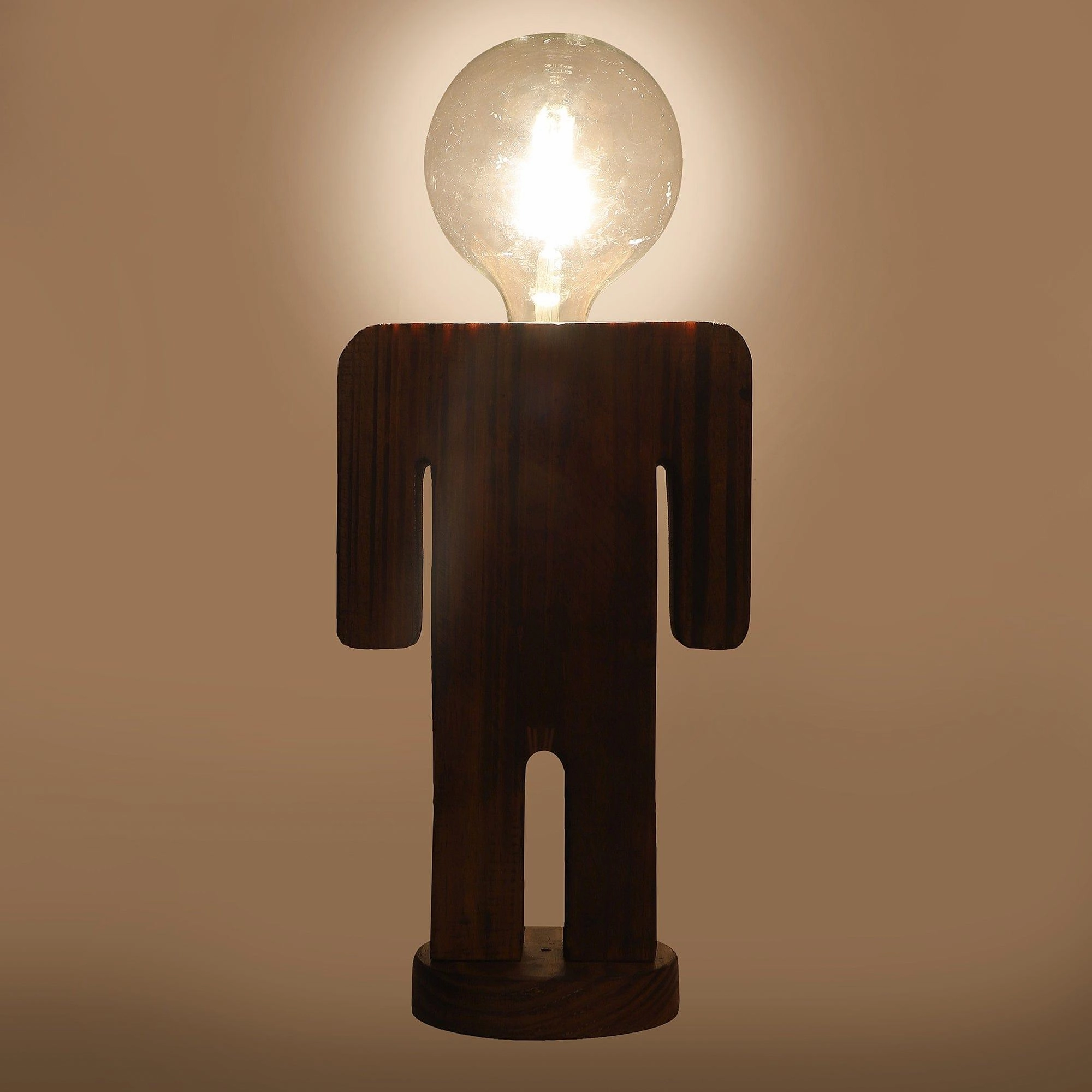 Wooden Table Lamp  Natural Wood